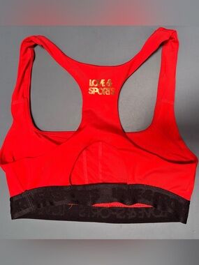 Love & Sports Red and Black Racerback Padded Sports Bra size Medium